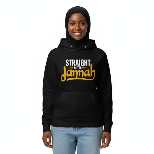 African female front - Black Script Edition hoodie