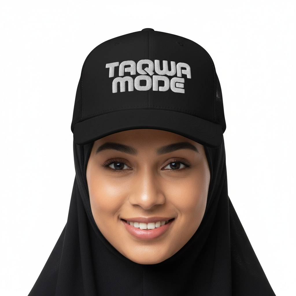 Extreme close-up - Taqwa Mode cap embroidery