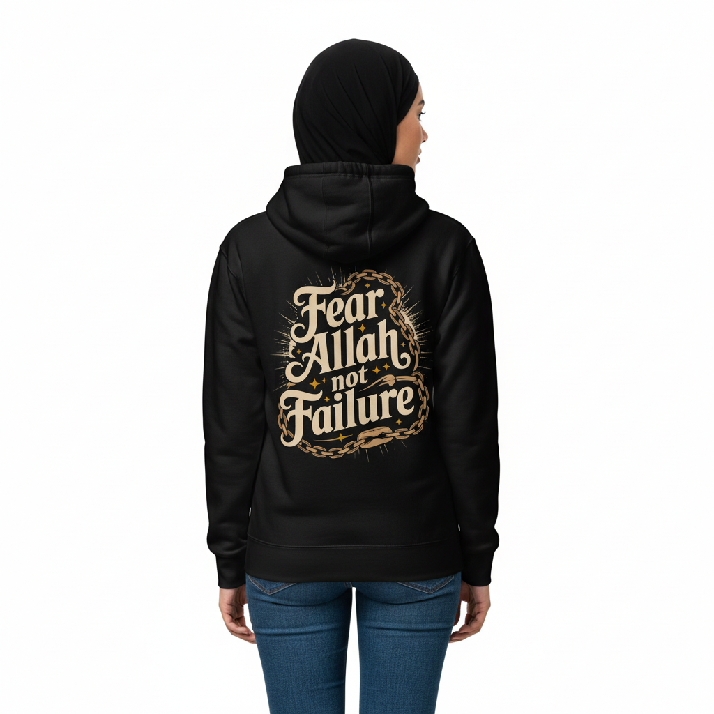 Female back - Fear Allah message