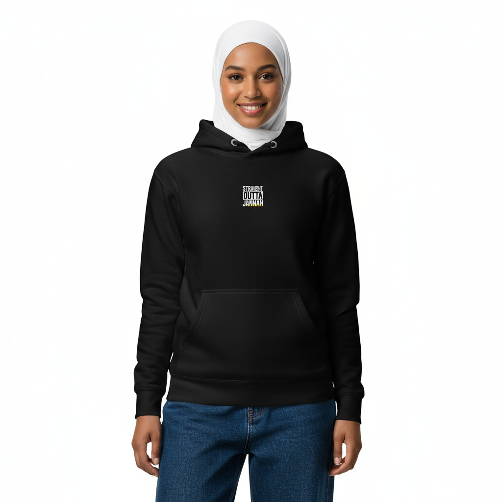 Female front - Vintage Script Edition with white hijab