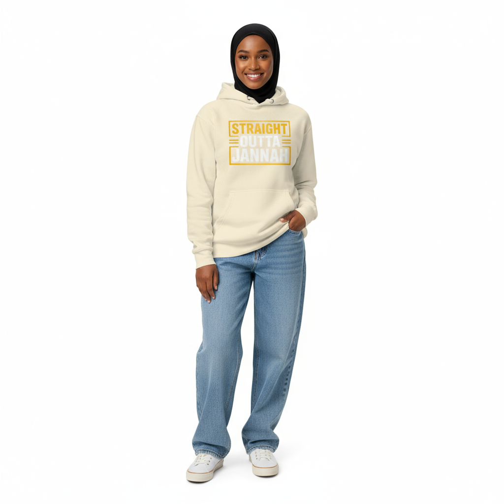 Female full body - Cream Golden Frame hoodie