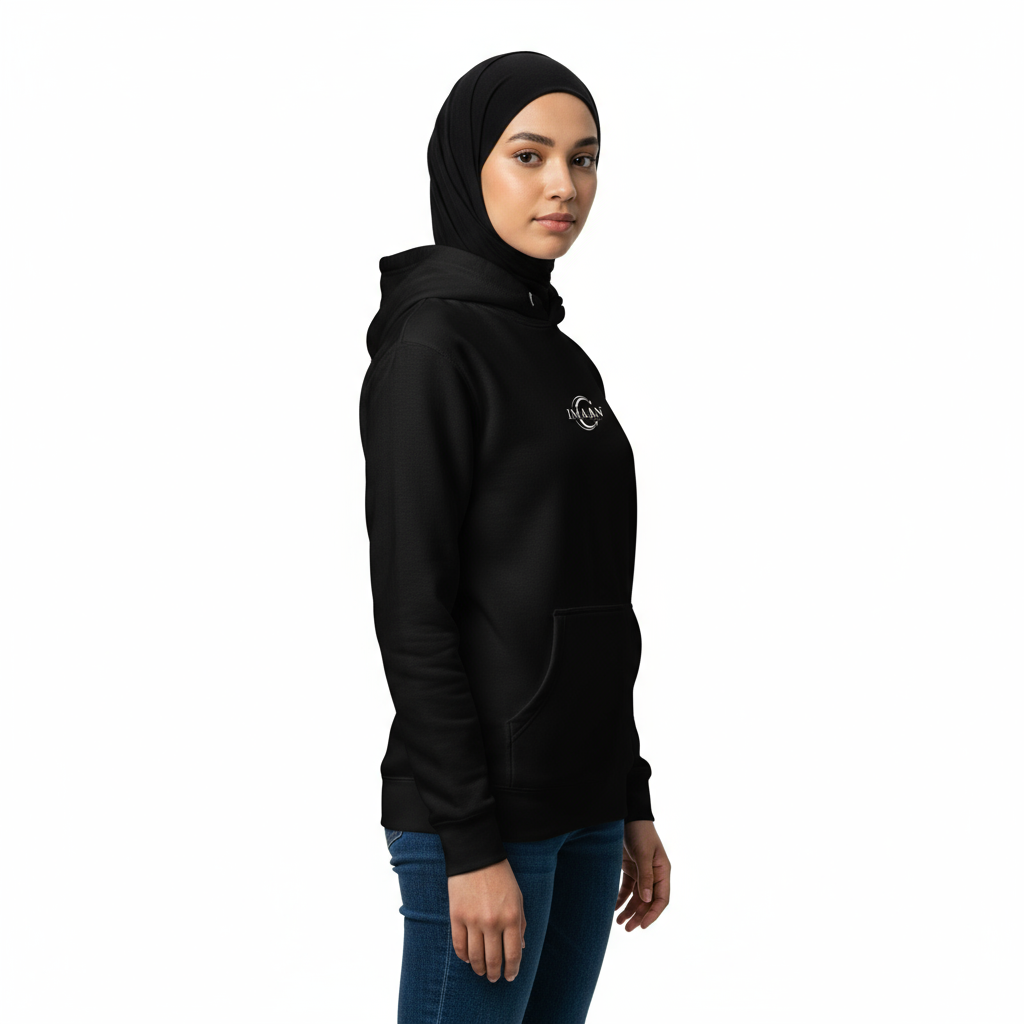 Female side - Black hoodie