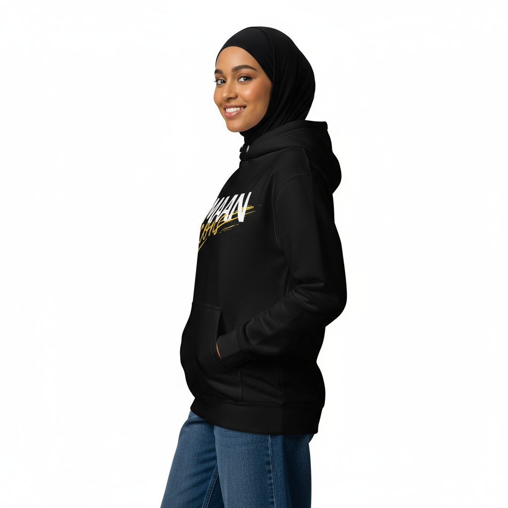 Female side - IMAAN Icons black hoodie