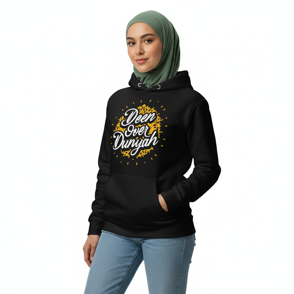 Female three-quarter - Deen Over Dunyah hoodie