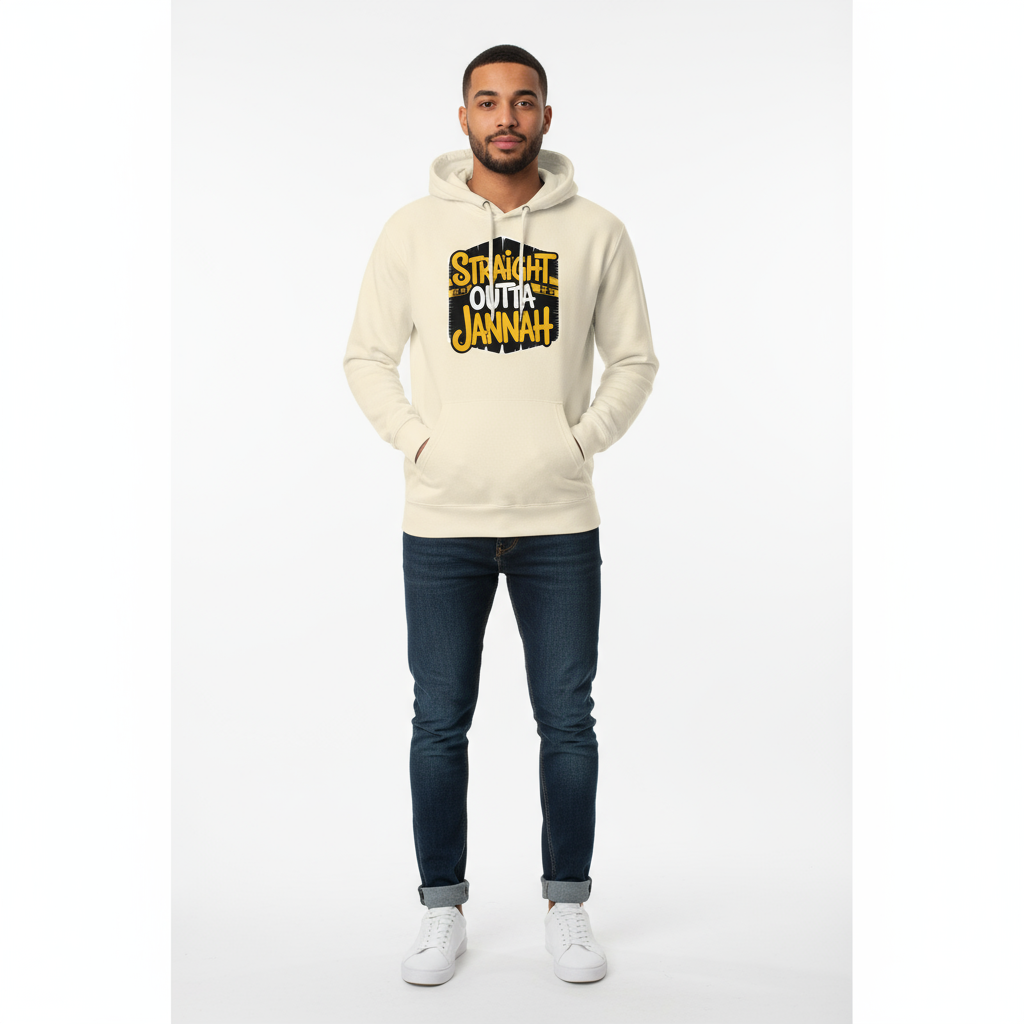 Male full body - Cream hoodie