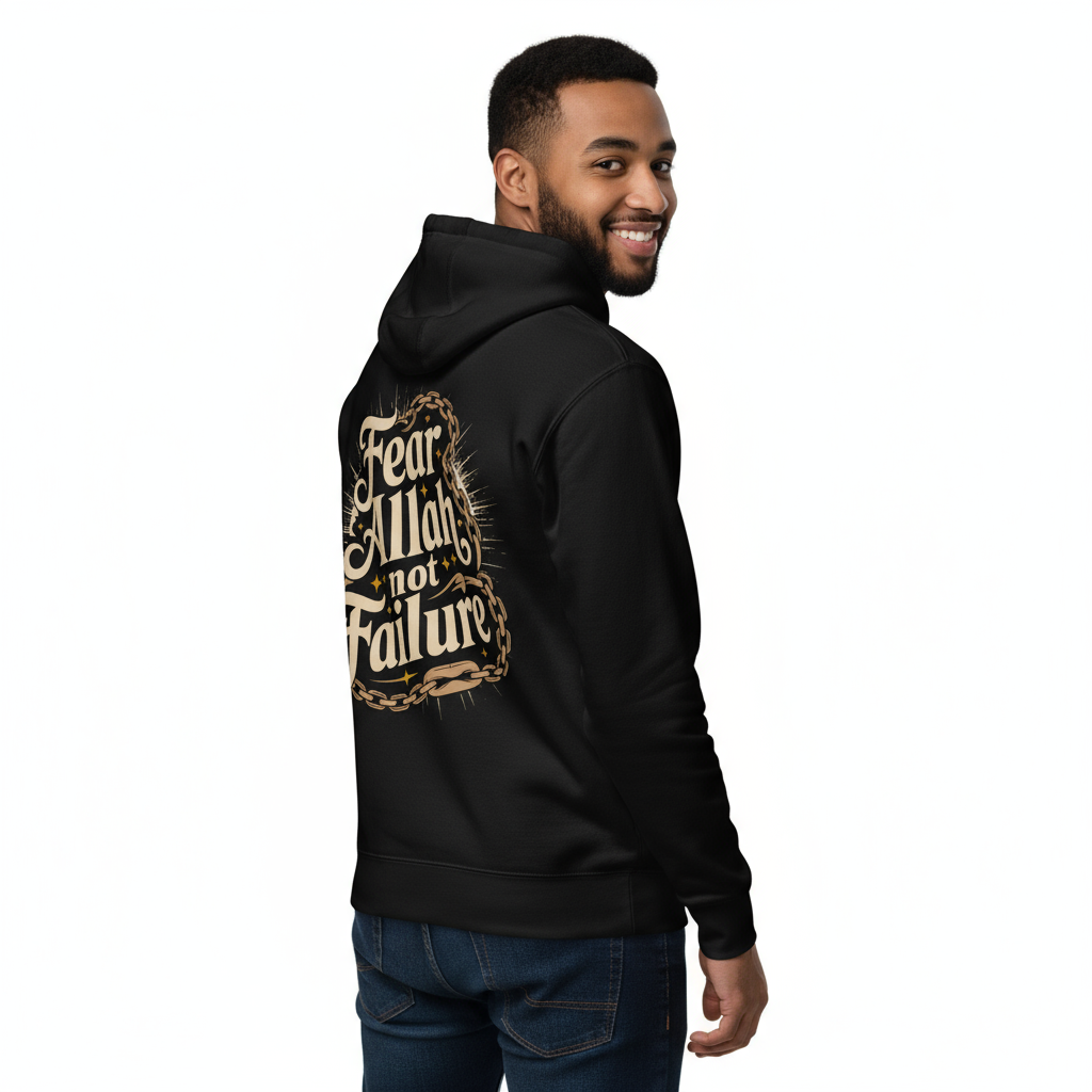 Male looking back - Fear Allah design