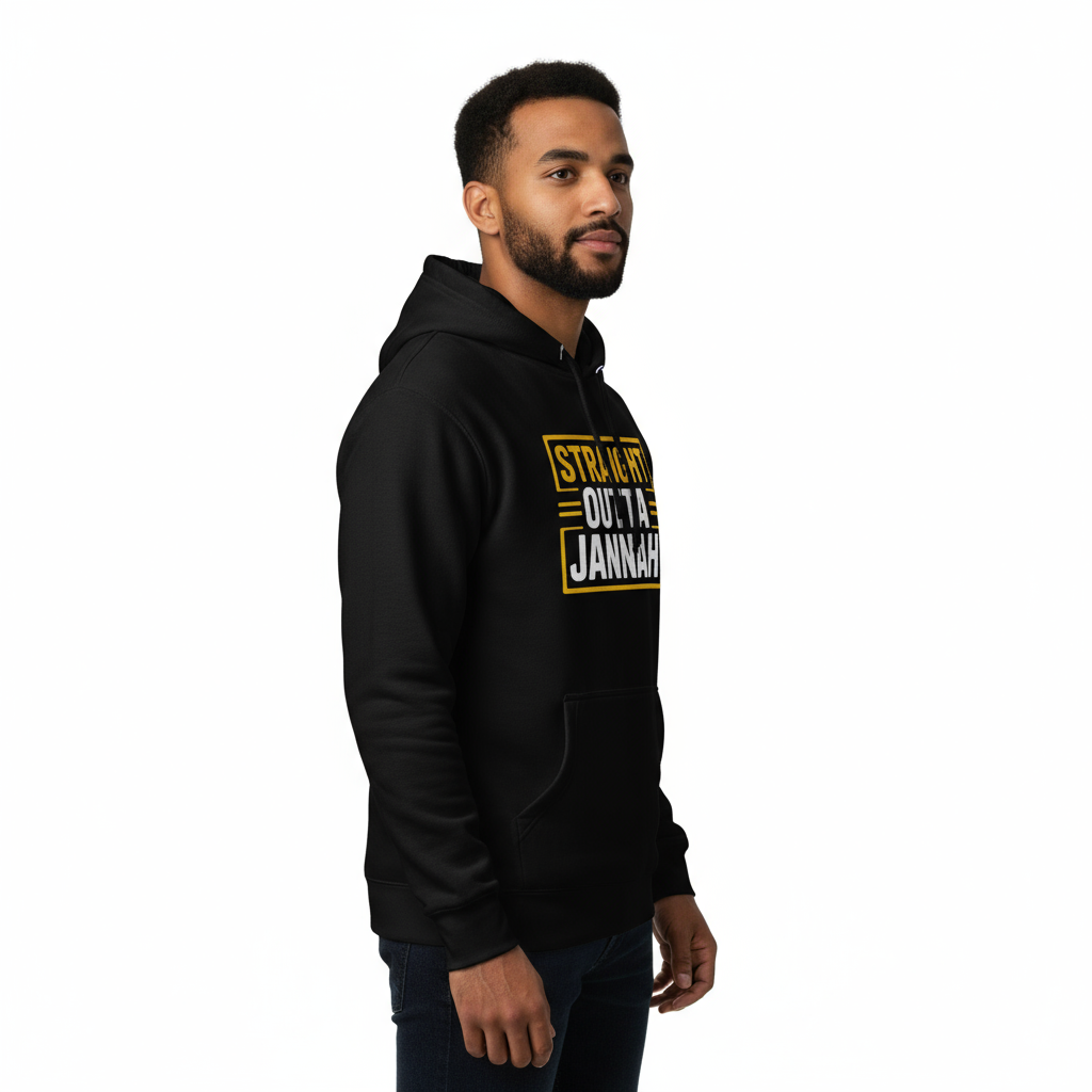 Male side - Black Golden Frame hoodie