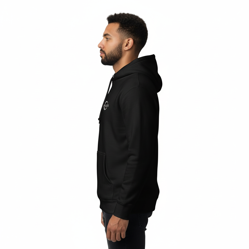 Male side - Black hoodie