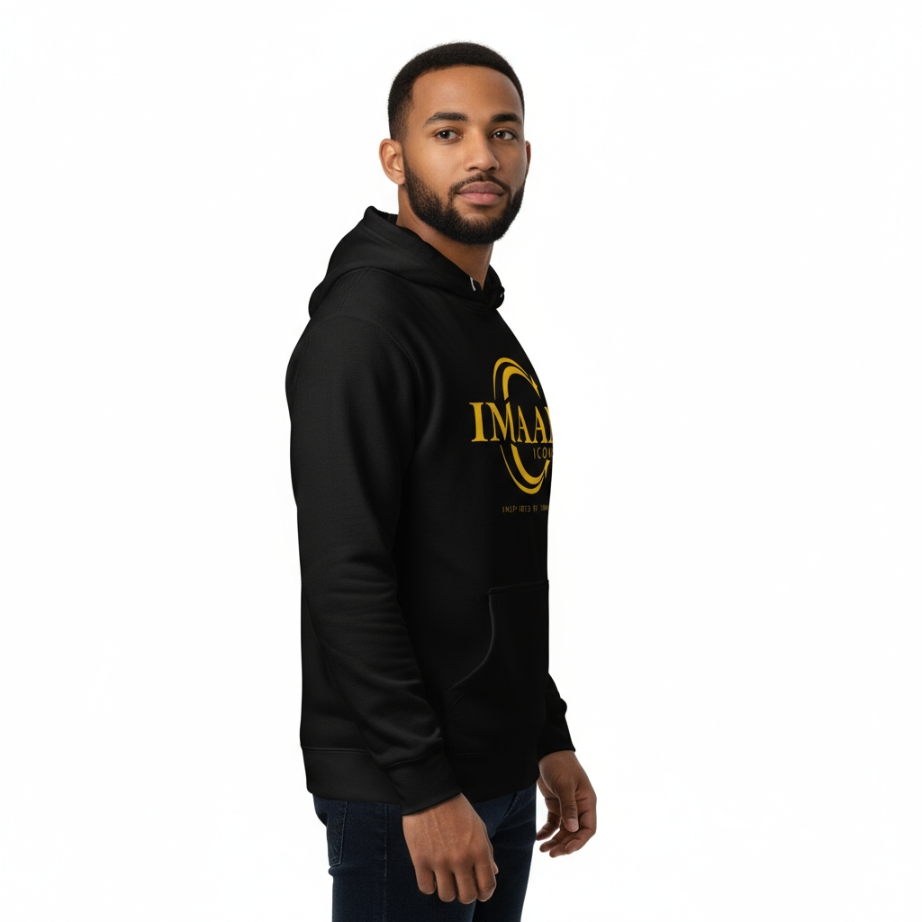 Male side - Imaan Icons black hoodie