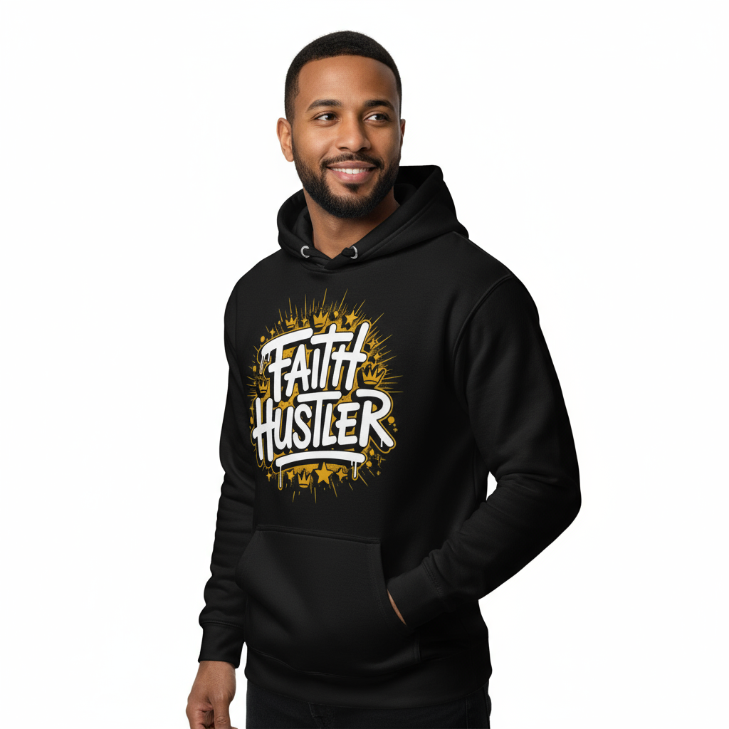 Male three-quarter - Faith Hustler hoodie